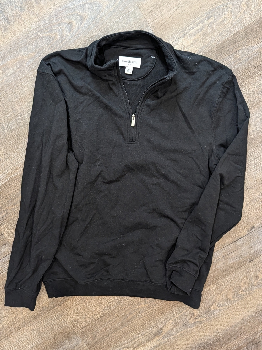 Black Half-Zip Pullover Sweater